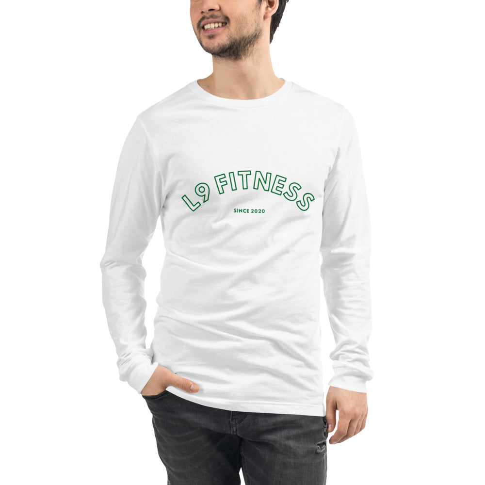 Unisex Long Sleeve Tee - L9 Green Text Front Print